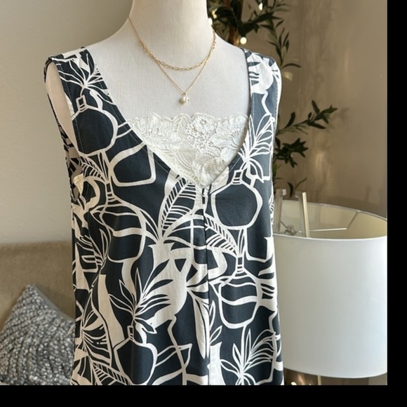 Frank and Oak The Organic Cotton Leaf Dress in Dark Grey Size Small - Picture 4 of 13